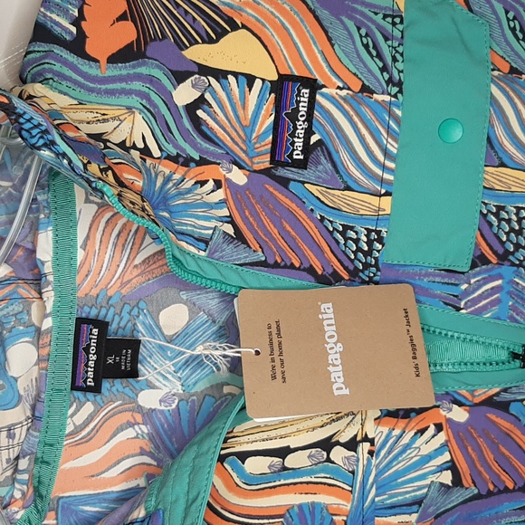 Nwt girls kids patagonia baggies jacket coat hood xl - Picture 2 of 5